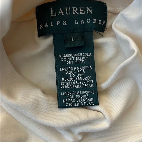 Ralph Lauren Cream Long Sleeve Top - Picture 3 of 5